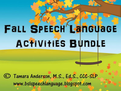 Fall Speech Language Activities