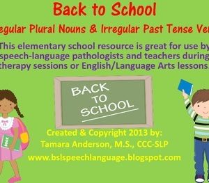 Irregular Plural Nouns & Irregular Past Tense Verbs