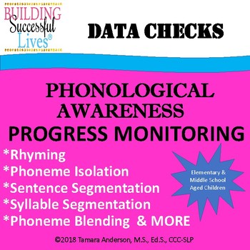 Phonological Awareness Progress Monitoring 1 Phonological Awareness Progress Monitoring